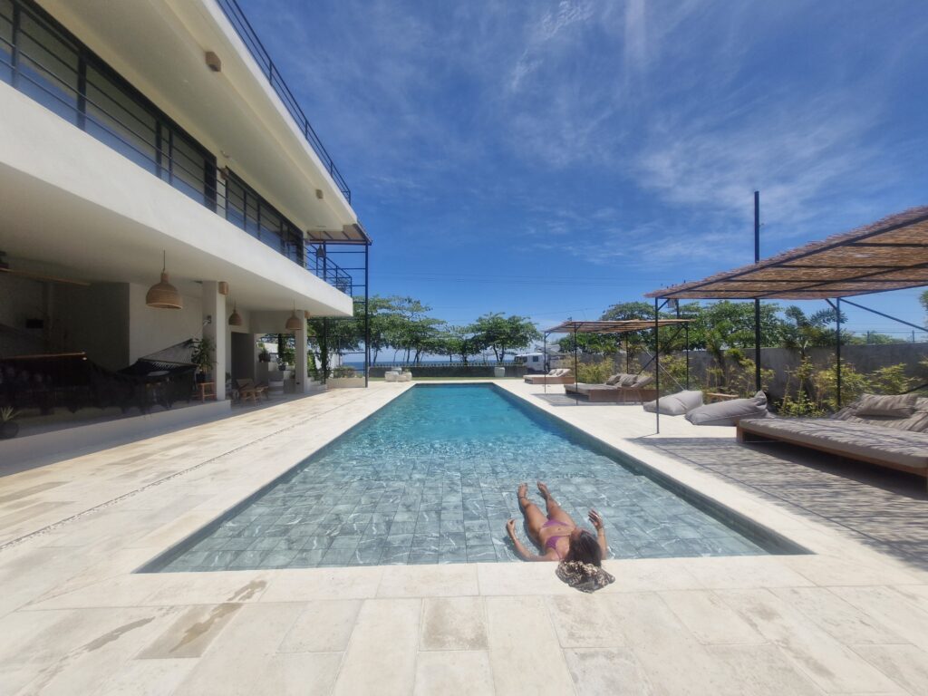 Private pool in oceanfront villa in Playa Hermosa Costa Rica