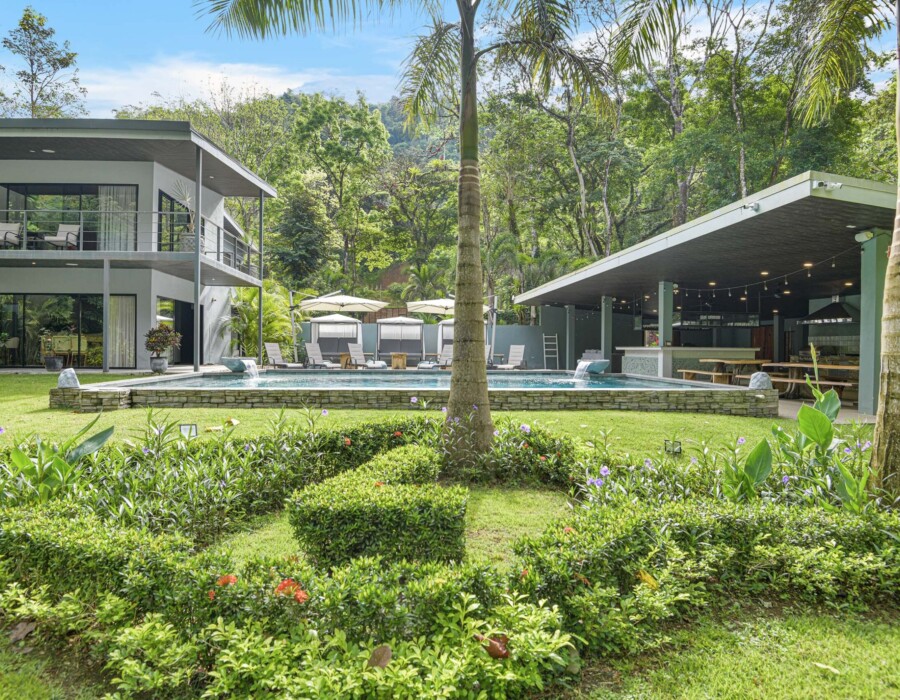 View of the entire property from the garden at Seven Ranch