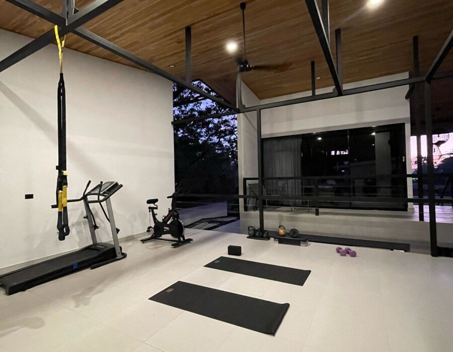 Trx and Matts at the gym on the terrace of Casa Brisa