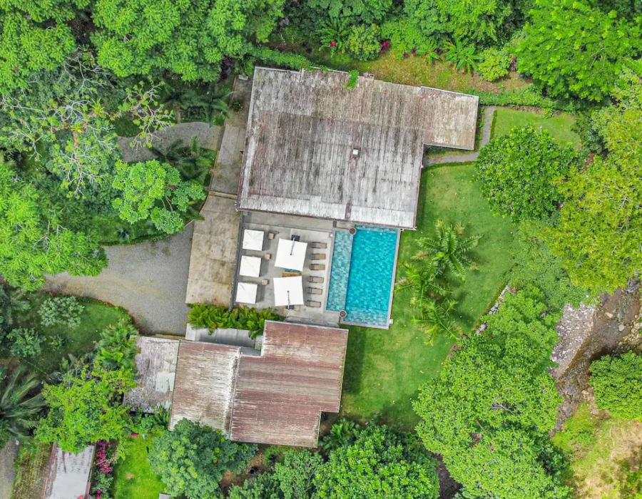 Full drone photo of the entire Seven Ranch property