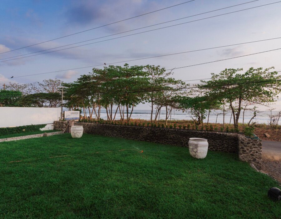 Front patio with garden area in Playa Hermosa Costa Rica villa