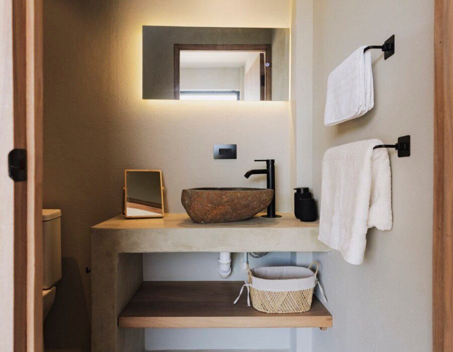 Luxury villa bathroom with modern design in Playa Hermosa near Jaco Costa Rica