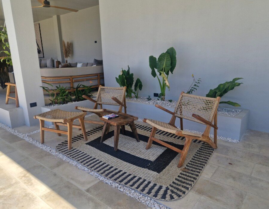 Small lounge seating area in luxury villa in Playa Hermosa near Jaco Costa Rica