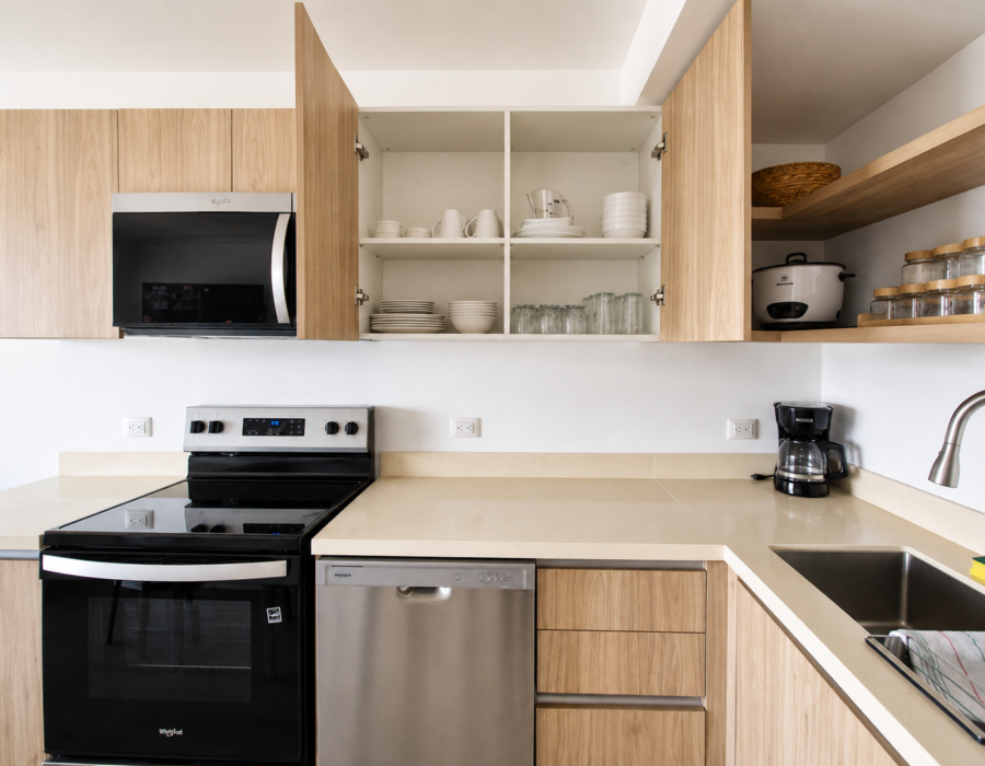 Fully equipped kitchen at Casa Live 1708